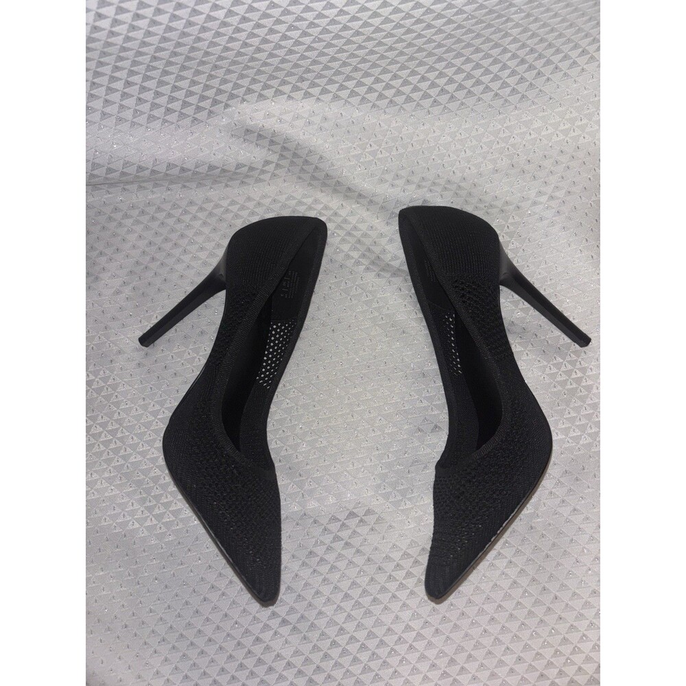 Mix No. 6 Women's Black Mesh Pointed Toe Stiletto Slip-On Pumps Size 6